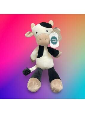 Mary Meyer LooseyGoosey Farm Cow Plush Stuffed Animal Baby Safe Embroidered Eyes